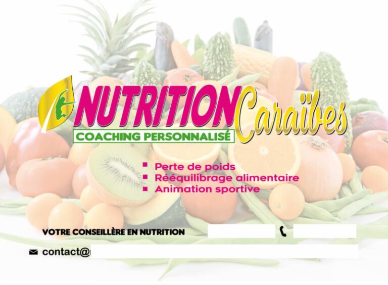 Carte A6 pour un boutique de nutrition