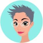 Profil femme avec lunettes