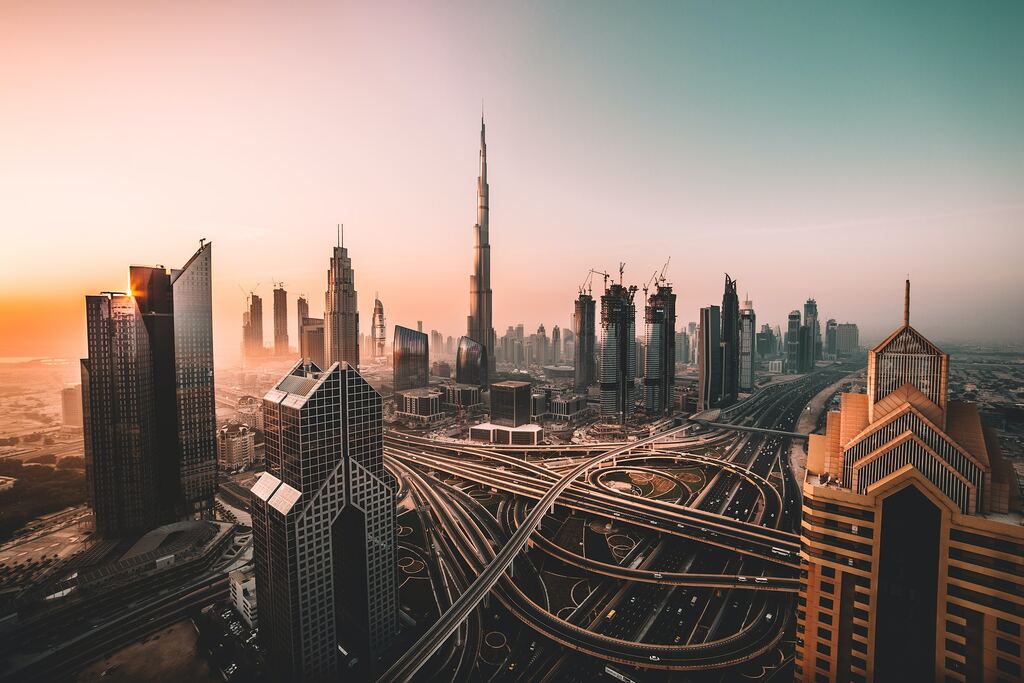 Ville vue de haut à Dubaï