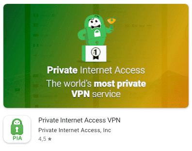 PIA VPN appli